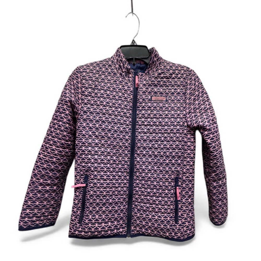 Vineyard Vines Pink and Navy Quilted size large (14) Jacket - Picture 2 of 9